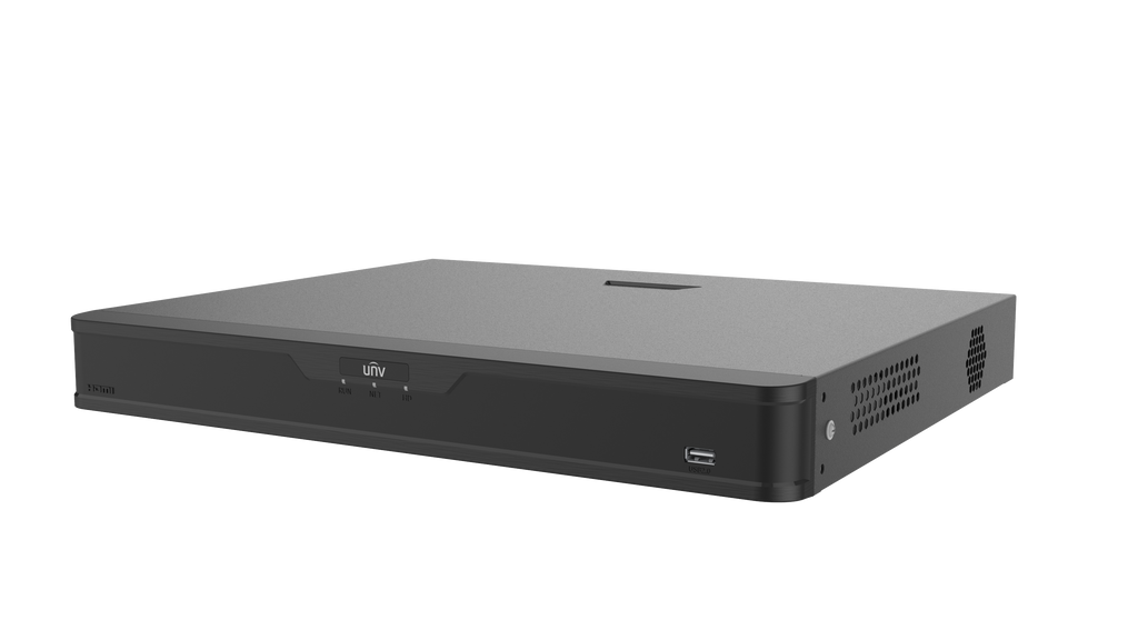 Uniview 16-Channel IQ PoE NVR | NVR302-16B-P16-IQ