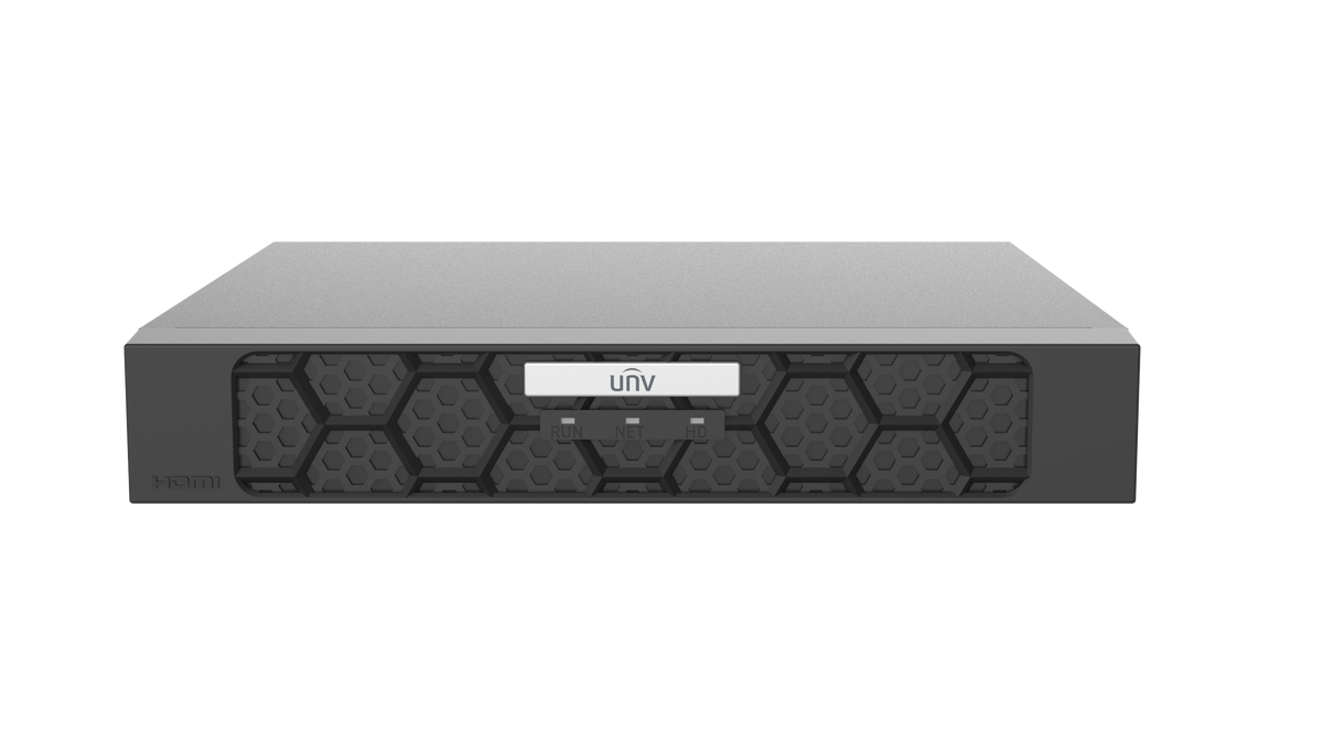 Uniview NVR501-08B no-PoE recorder, front view
